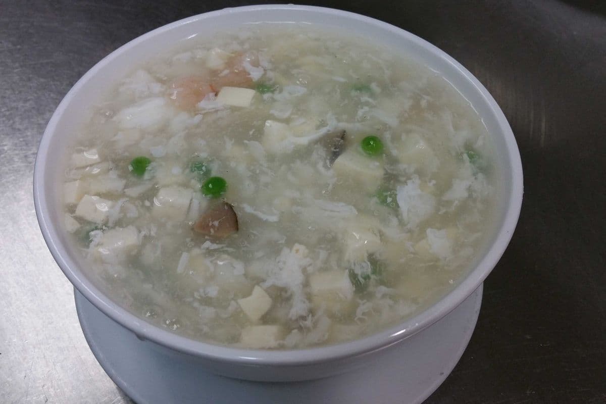 9. Sliced Bean Cake and Seafood Soup