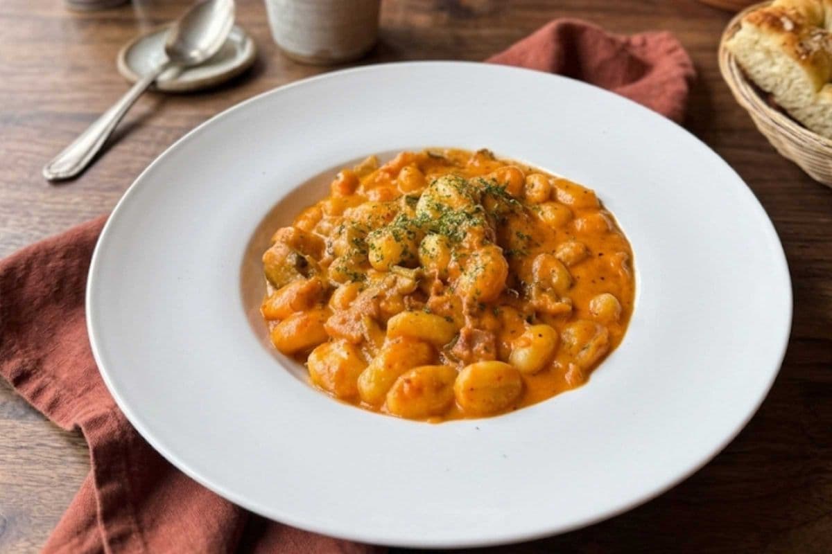 Bacon and Mushroom Rose Gnocchi