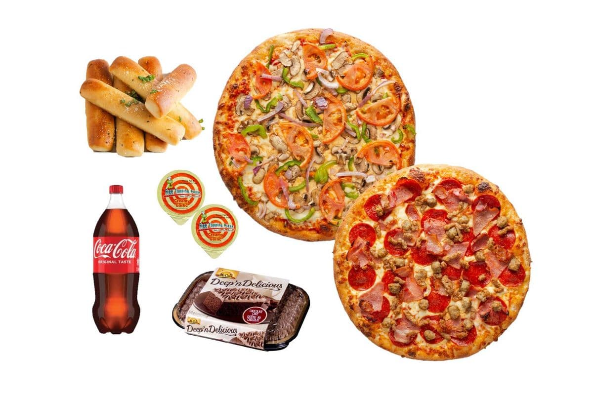 Complete Meal Deal (Two Extra-large Pizzas)