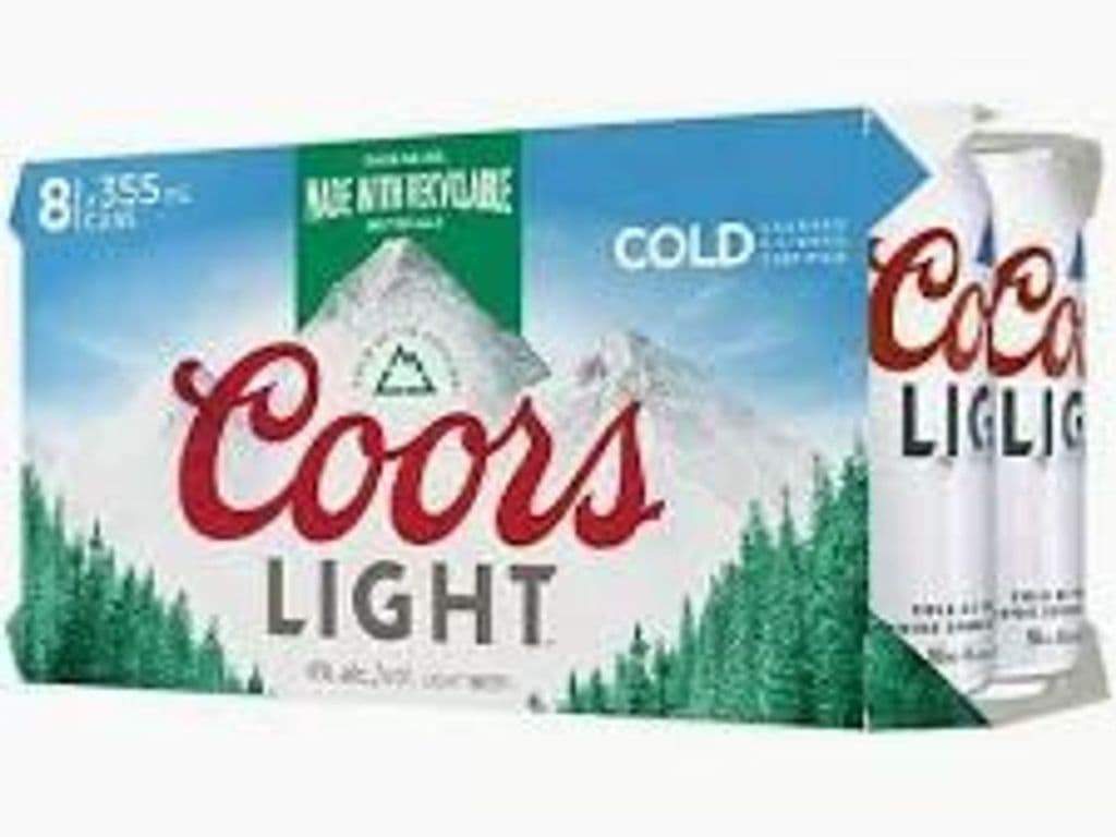 COORS LIGHT CAN, 8 x 355ml