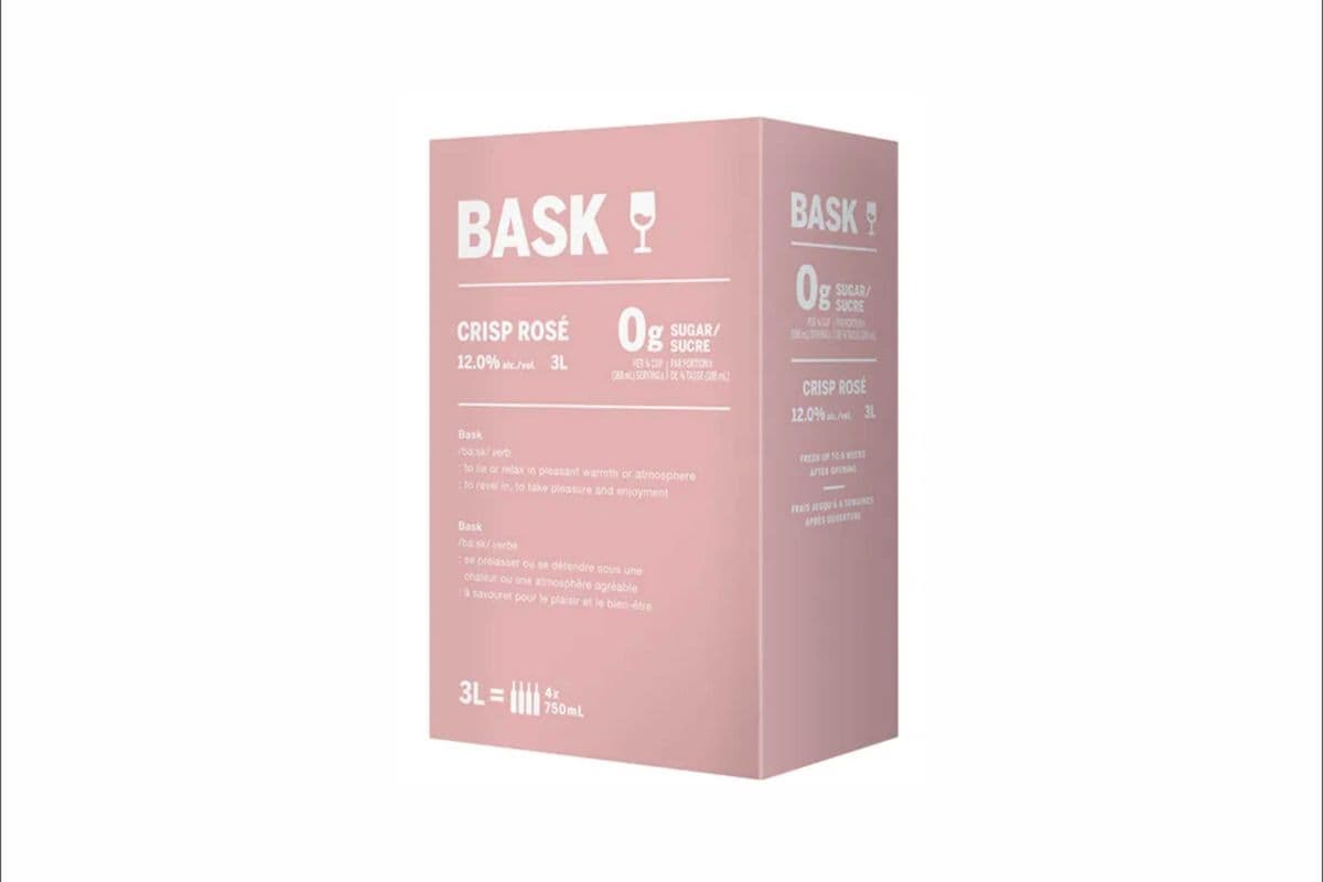 BASK Crisp Rose BIB Box Wine 3L-Low/No Sugar (1 x 3L)