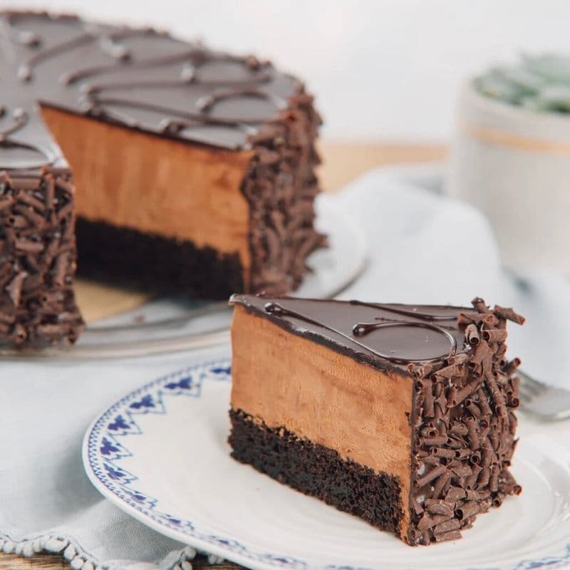 Double Truffle Chocolate Cake