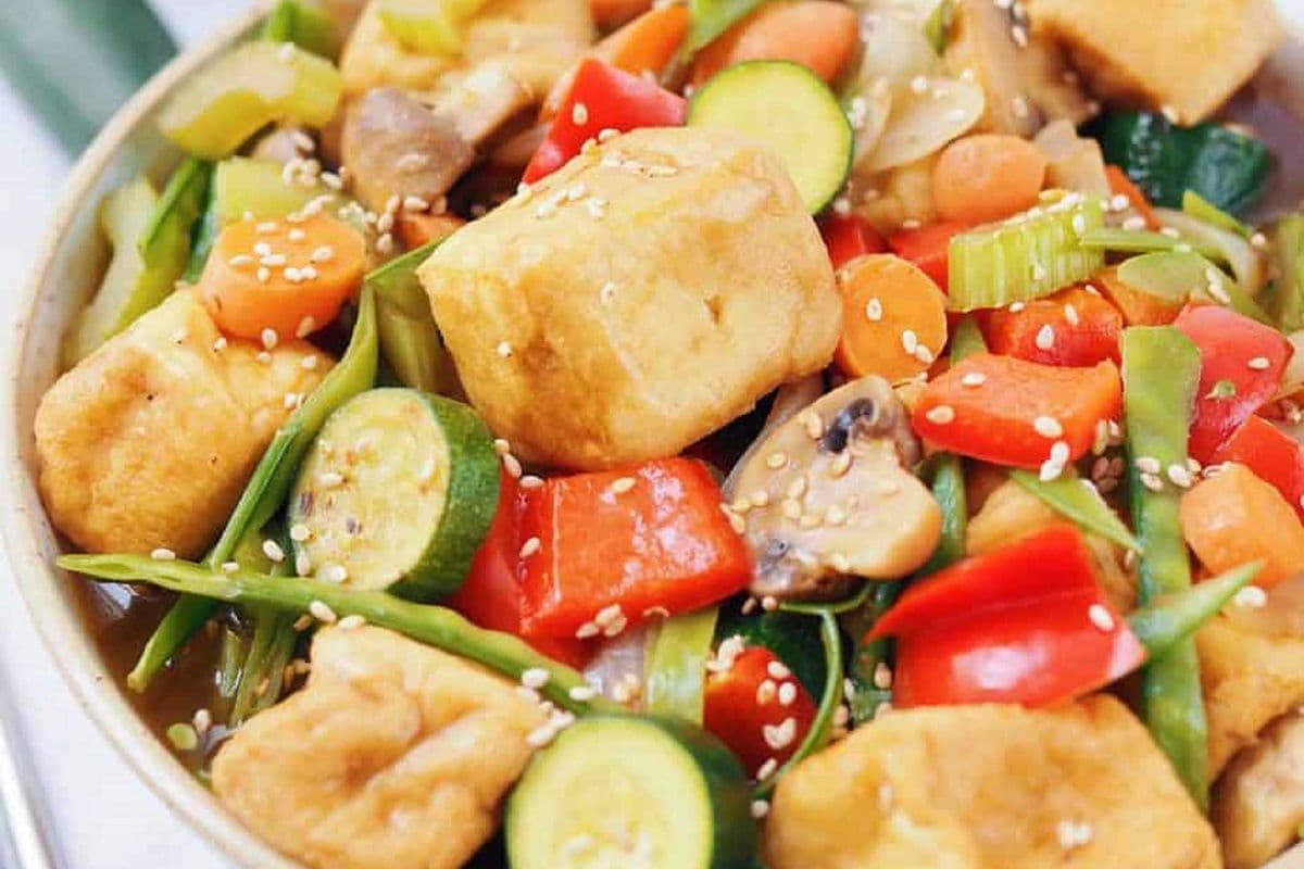 Mixed Vegetables & Tofu 清炒杂蔬豆腐