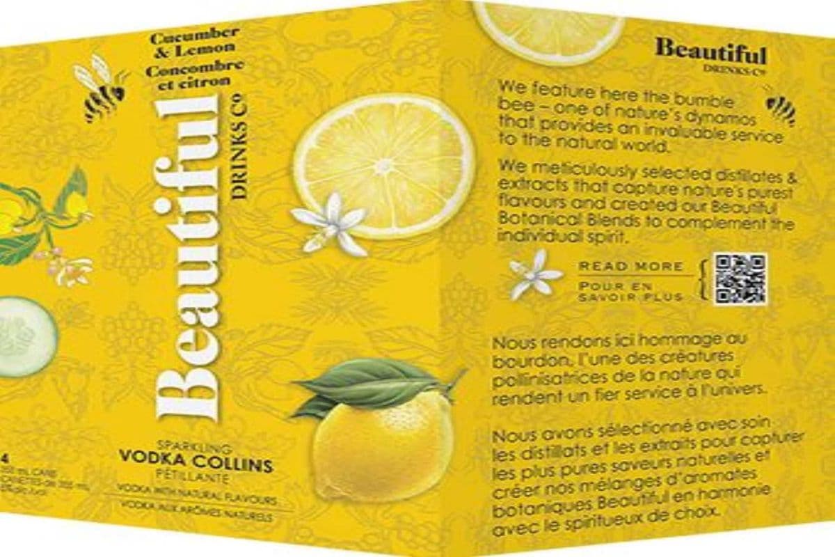 Beautiful Cucumber & Lemon Drink (1 x 4 PK)