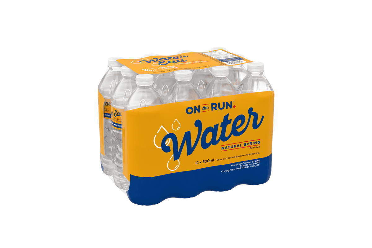 On The Run Natural Spring Water (500ml x 12) 77086