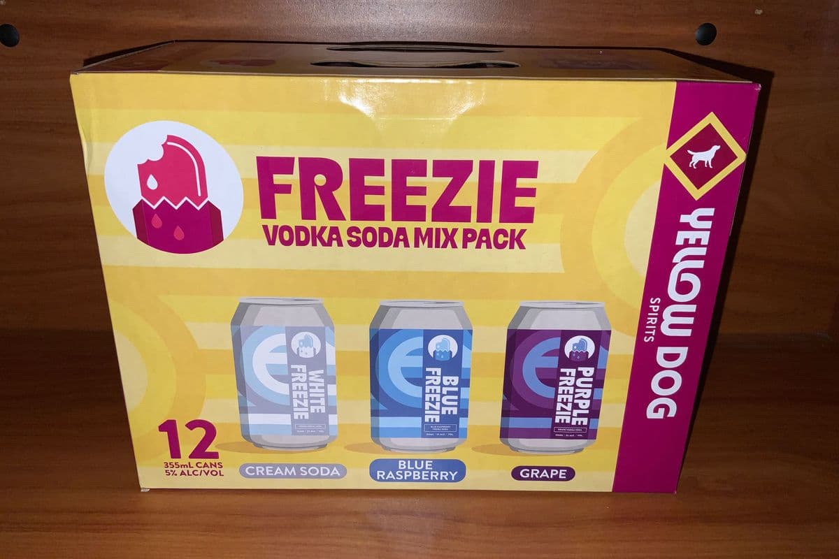 YELLOW DOG -FREEZIE VODKA SODA MIX (12 x 355ml)