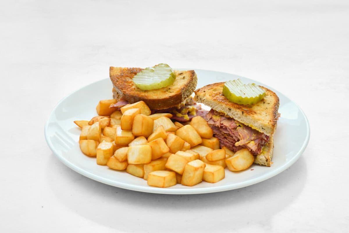 Corn Beef On Rye Sandwich