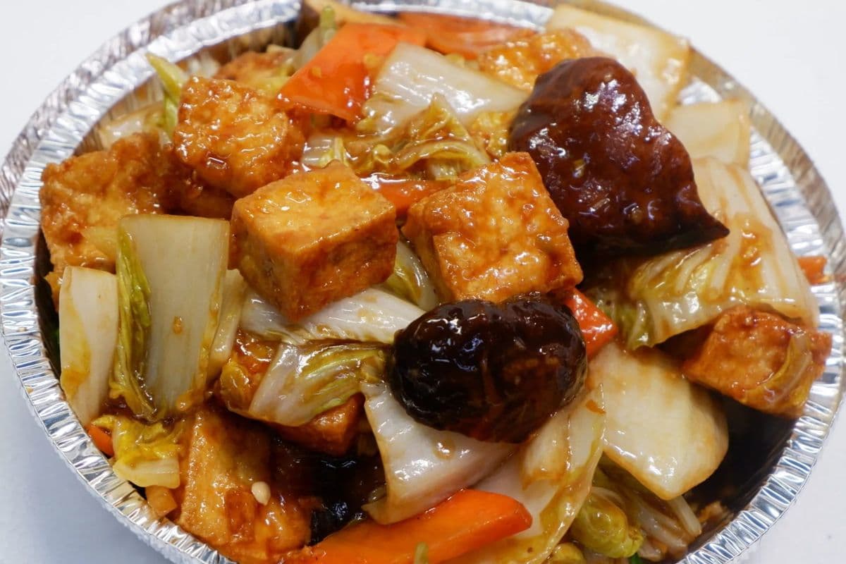 17. Tofu, Chinese Mushrooms, and Suey Choy