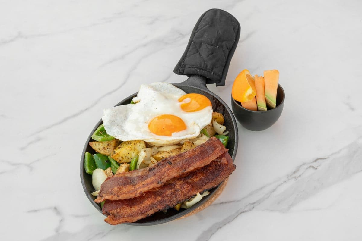 Potato Hash with Eggs