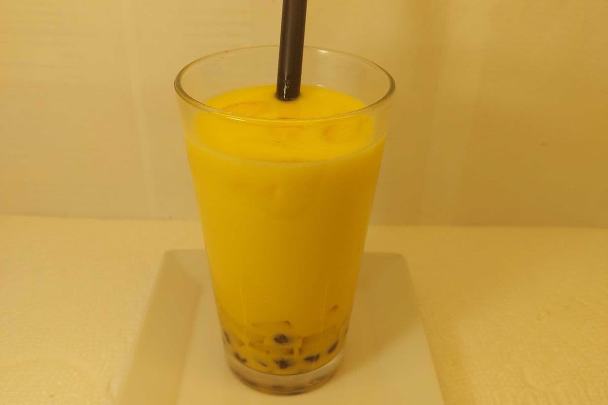 Mango Coconut Bubble Tea (Boba Milk Tea) (500ml)