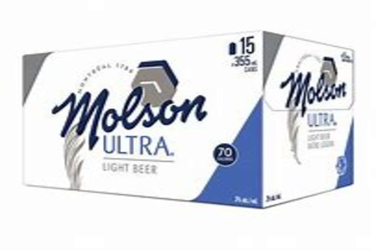 102093 Molson Ultra cans 15PK (15 x 15 X 355ML)