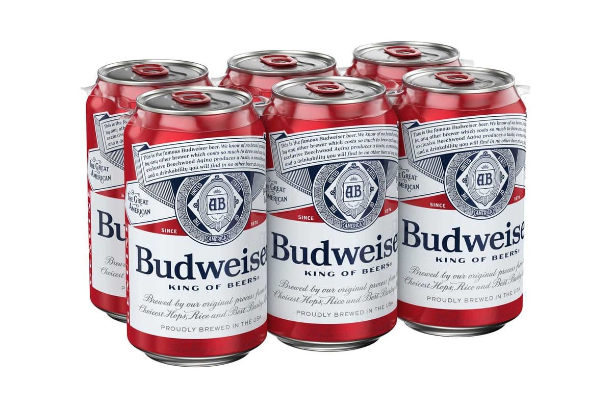 Budweiser 6 Pack (6 x 355ml) (6 x 355ml x 6)