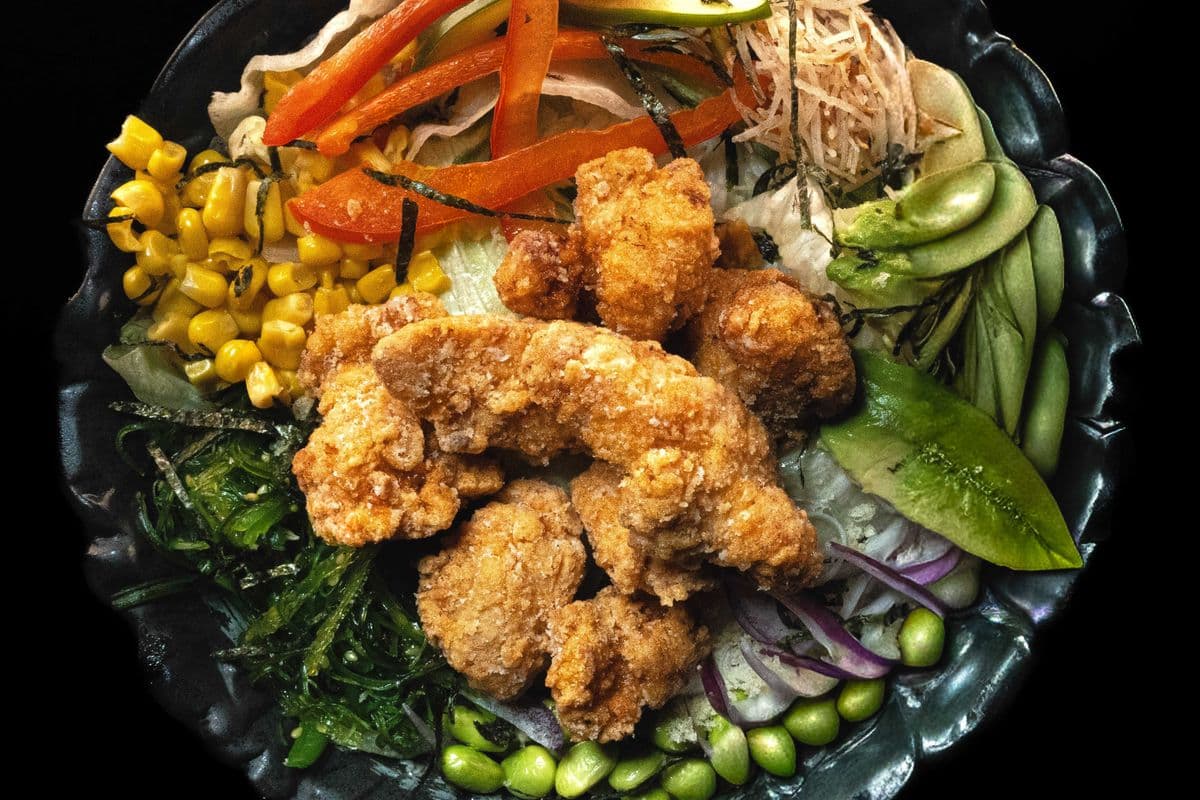 1080. Chicken Karaage Poke Bowl