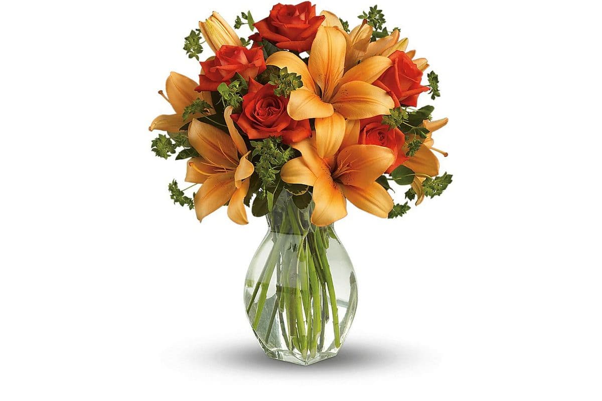 Fiery Lily And Rose
