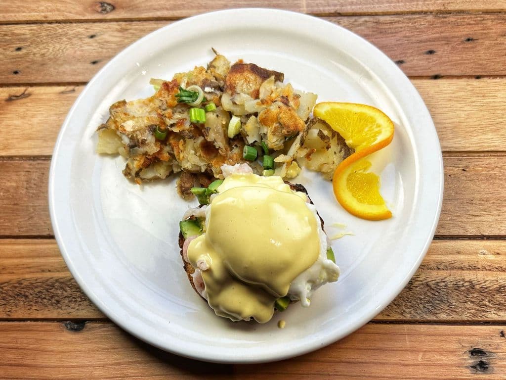 Half Shrimp & Avocado Benny