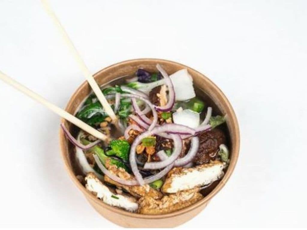 vegetarian broth noodle soup