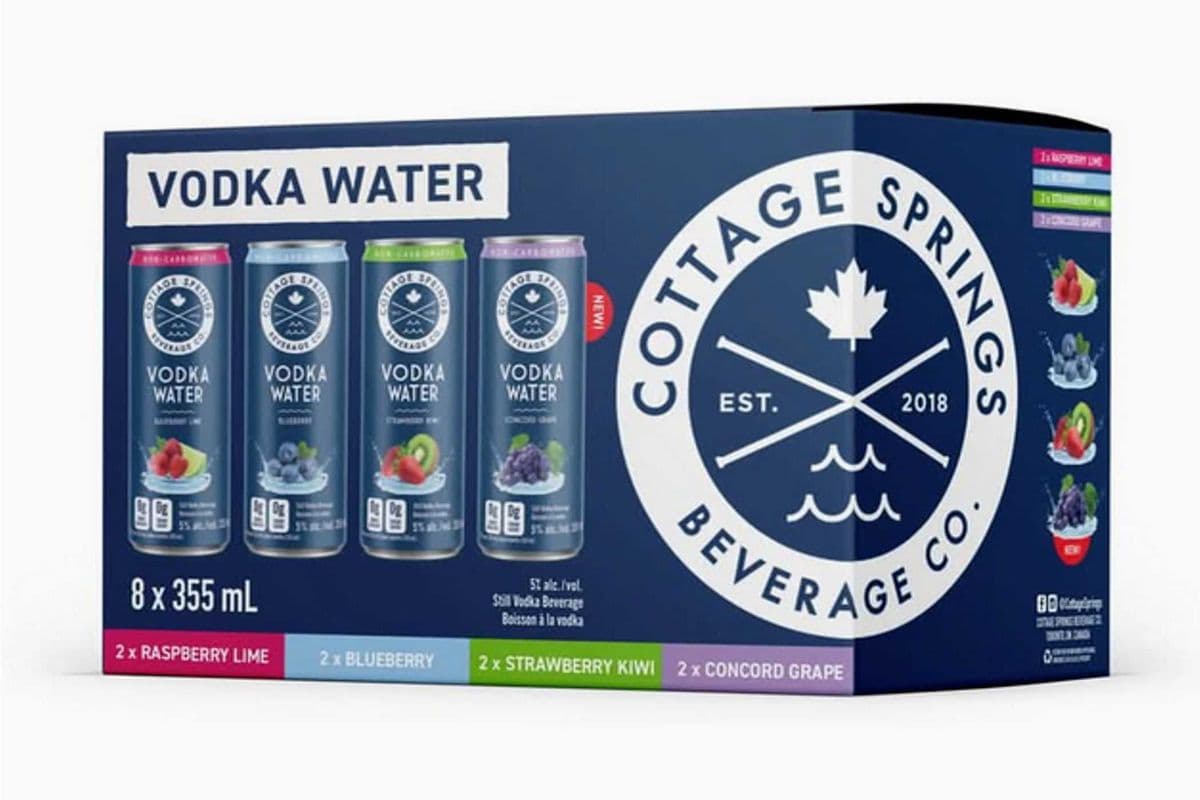 COTTAGE SPRINGS VODKA WATER MIX (12 x 355ML)