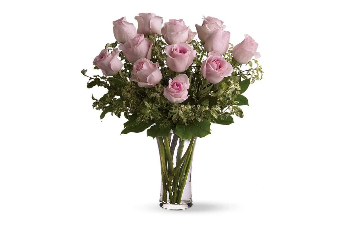 A Dozen Pink Roses
