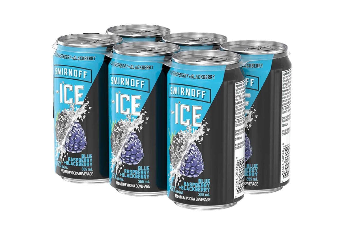 Smirnoff Ice Blue Raspberry & Blackberry-6PK (6 x 355ml)