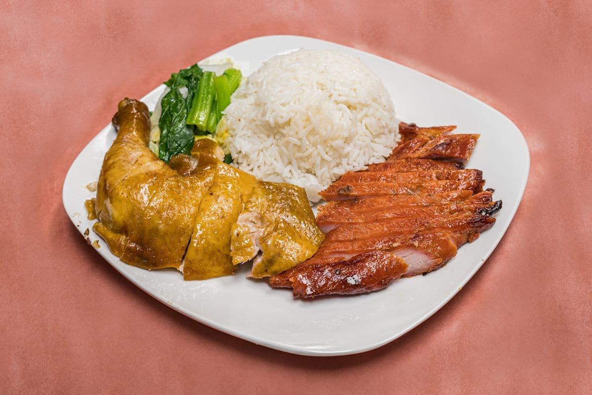 BBQ Pork and Chicken Leg with Rice