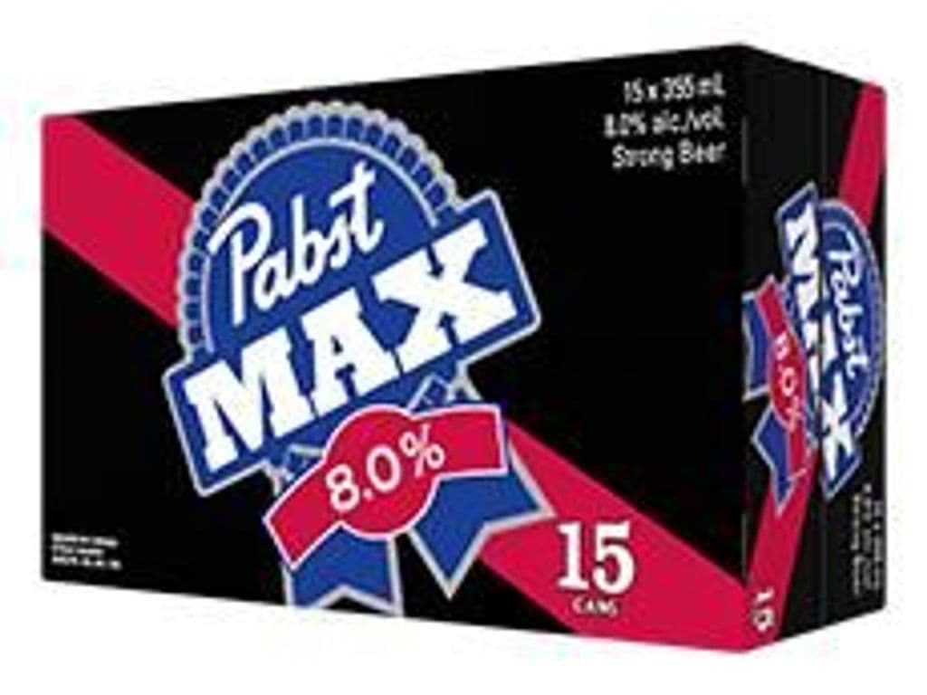 Pabst Blue Ribbon Max 8.0% Can, 15 x 355ml