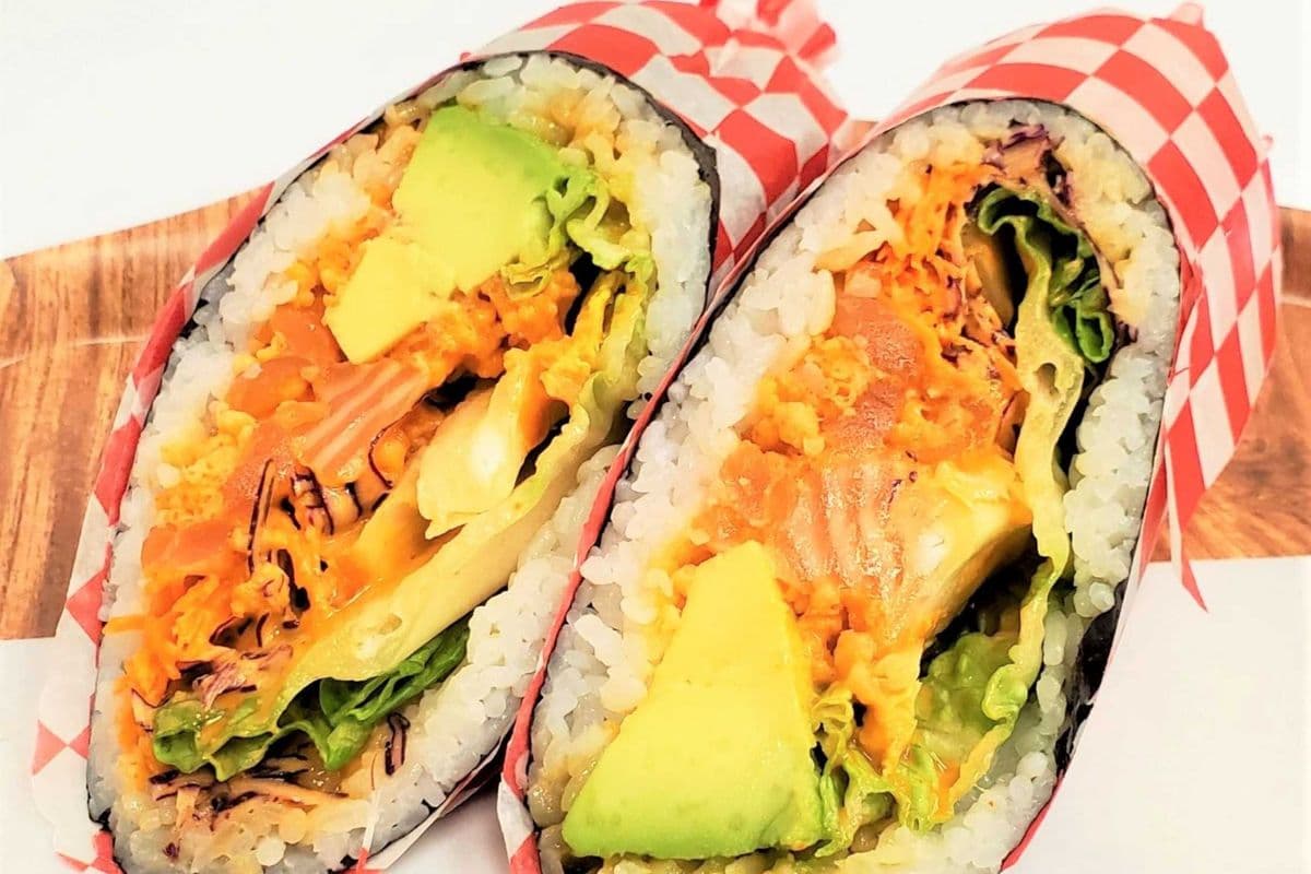 F8. Spicy Salmon Burrito