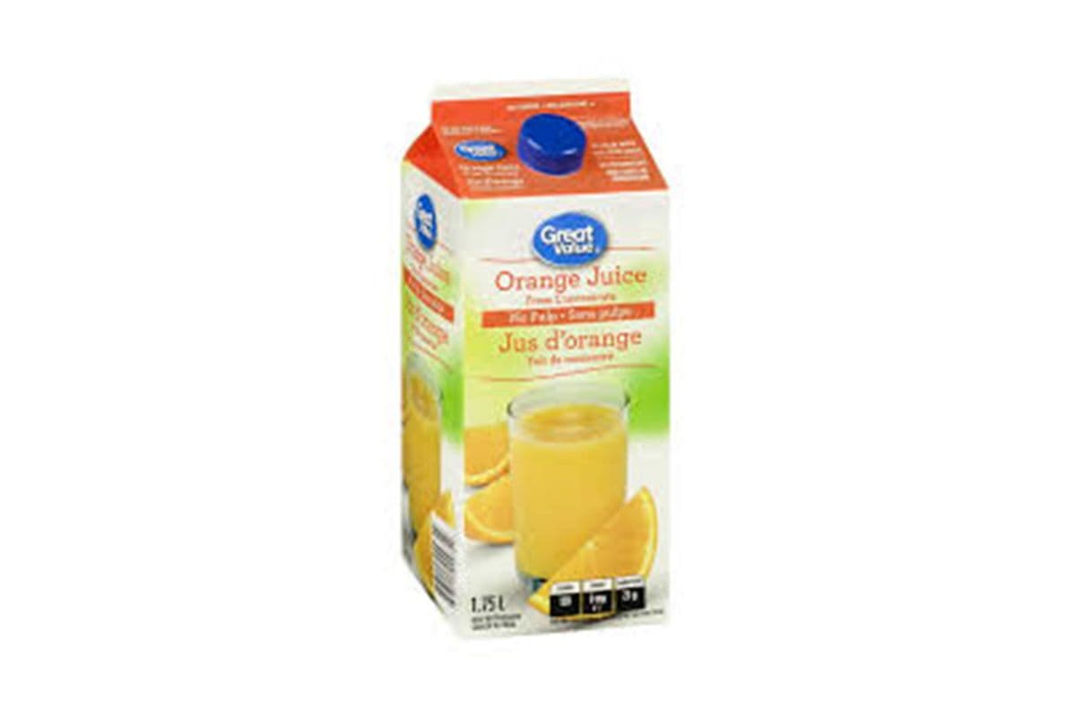 Great Value 100% Orange Juice 1.75L