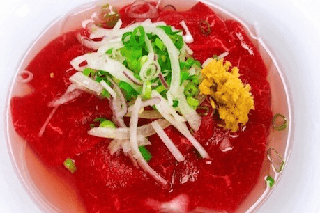 301. North Vietnam Style with Rare Beef and Ginger in Rice Noodle Soup - Pho Tai Bac