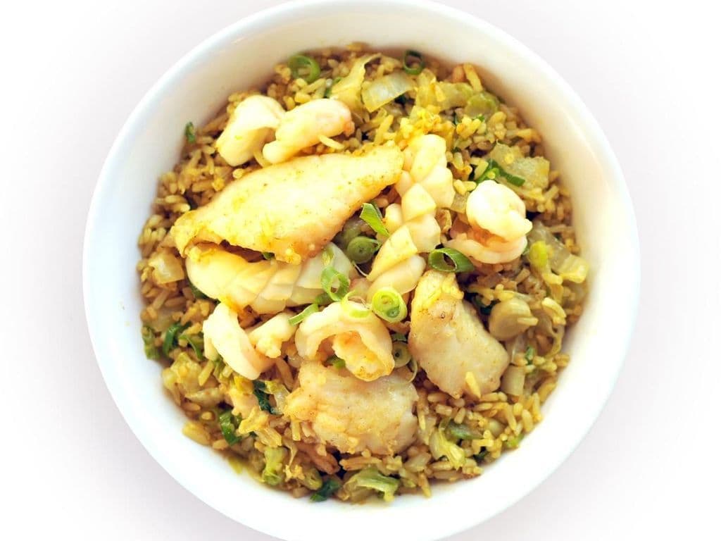 Seafood Curry Fried Rice Bowl
