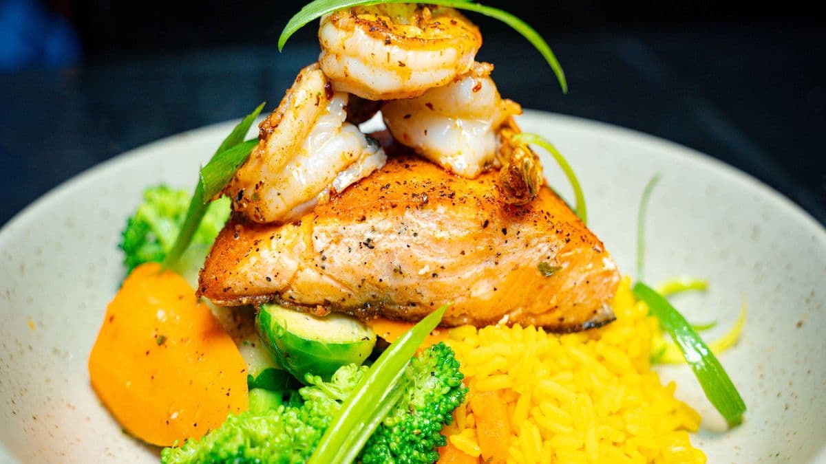 Atlantic Salmon and Shrimp