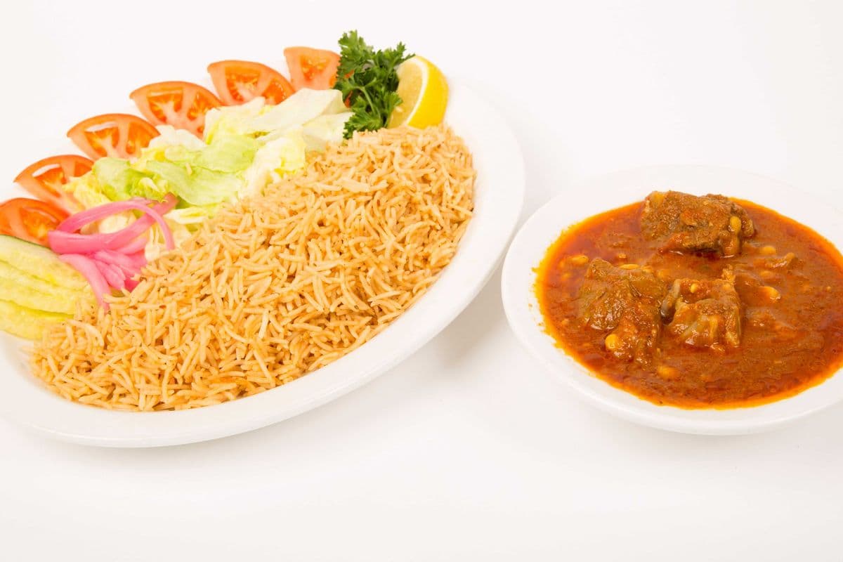#12. Chicken Curry with Rice Platter