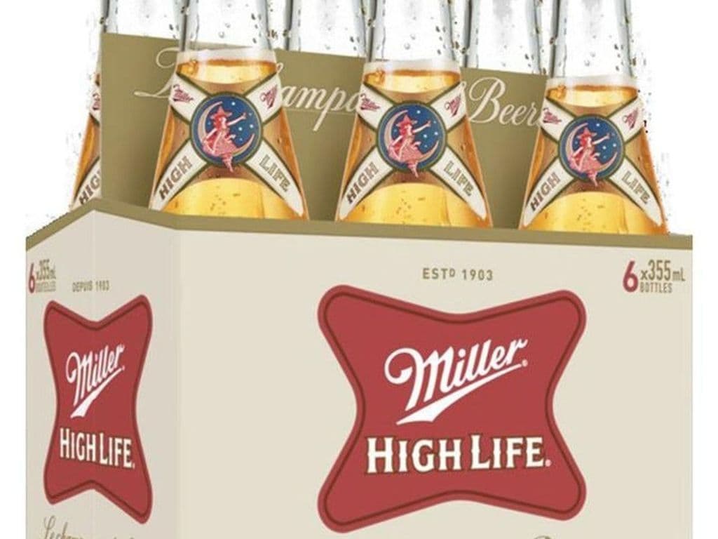 Miller High Life Bottle, 6 x 355ml