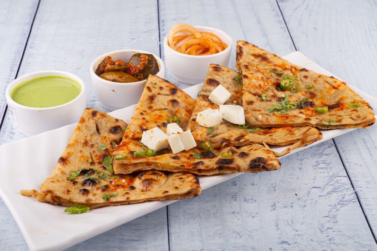 Paneer Paratha Plate