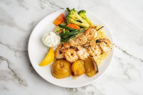 Tiger Prawns Souvlaki