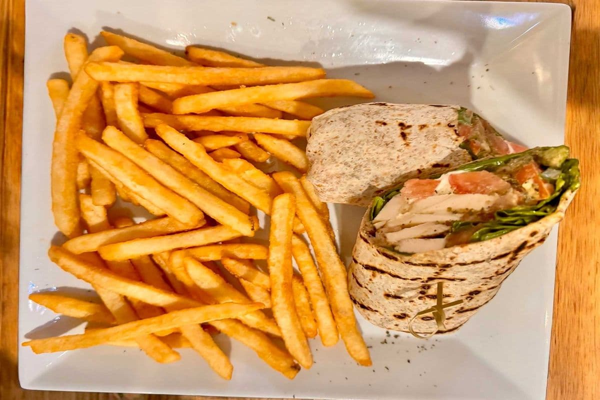 Pesto Chicken Spinach Wrap