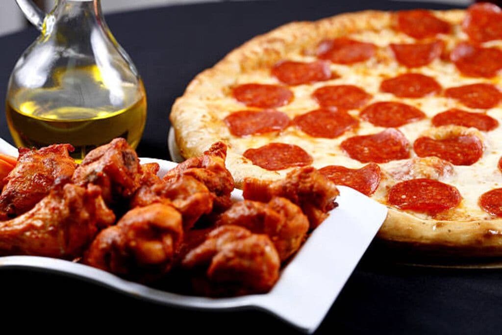 2 Large Pizzas and 2 Lb. Wings Combo
