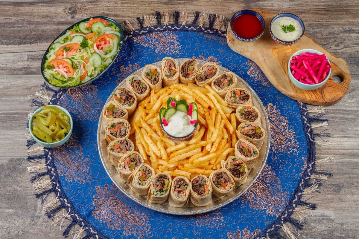 Chicken Shawarma Saj Wrap Family Feast