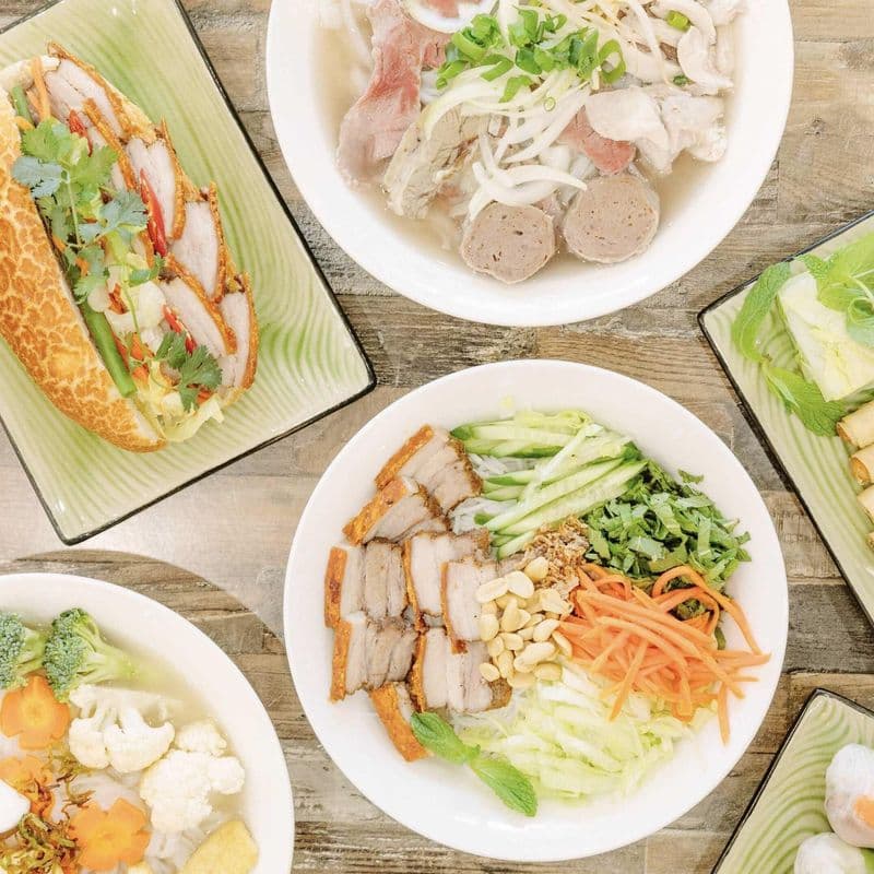 Combo Banh Mi and Wonton Soup BBQ Pork