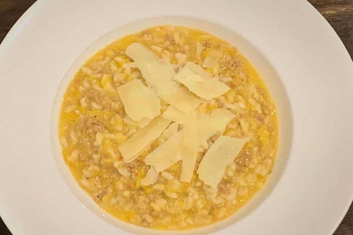 Risotto con Zucca e Salsicca