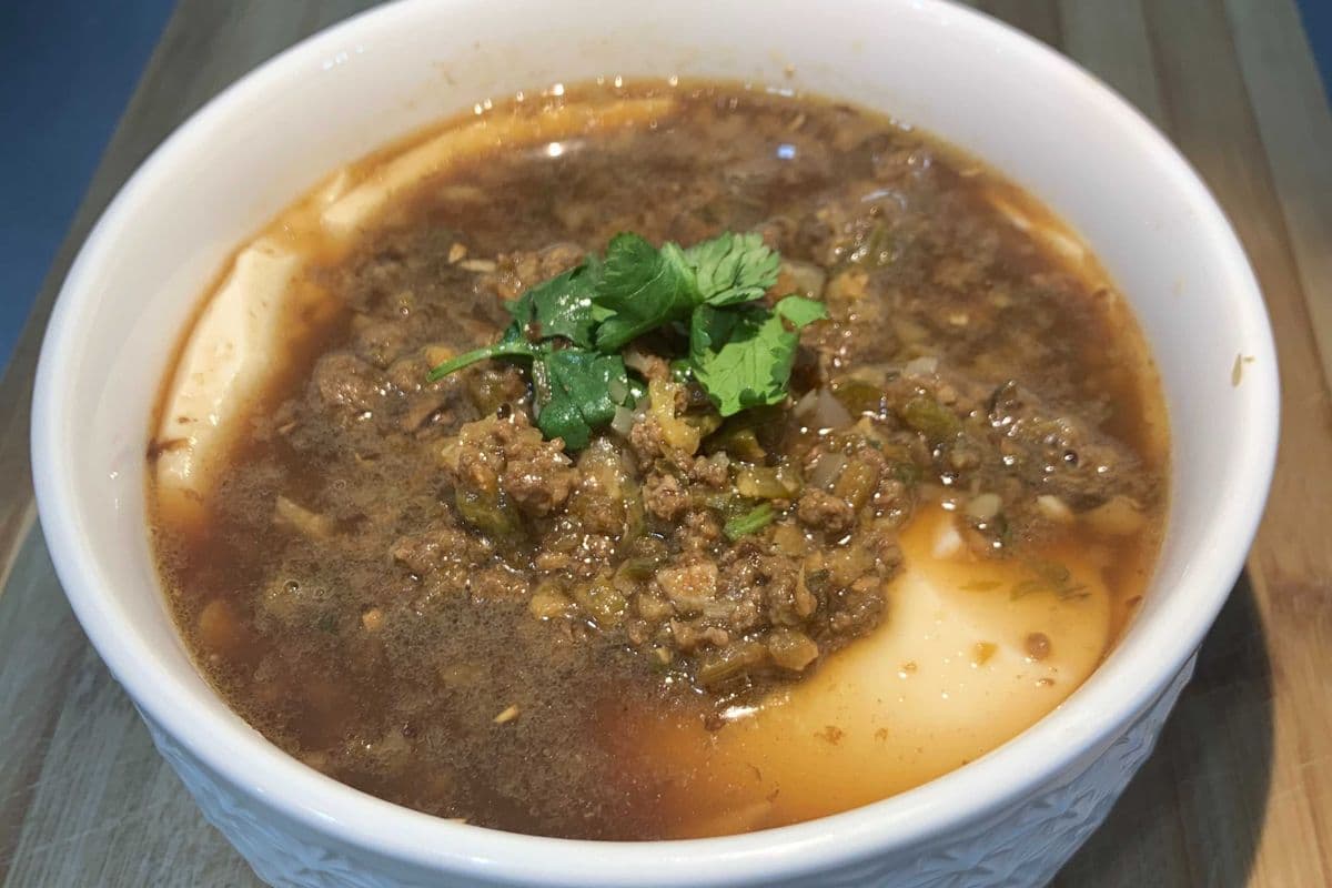 Relish Ground Beef Tofu Pudding